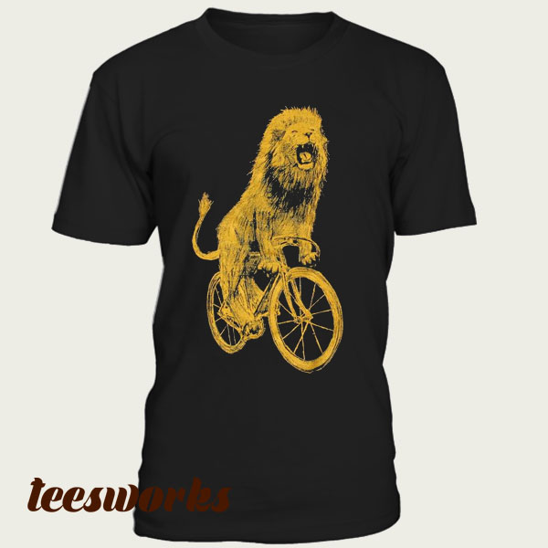 Lion Shirt - Lion Riding A Bicycle