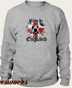 Made In England Sweatshirt British Bulldog Paint Splat Patriotic English Dog