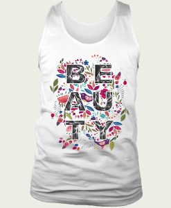 ‘BEAUTY’ Floral Style tank top